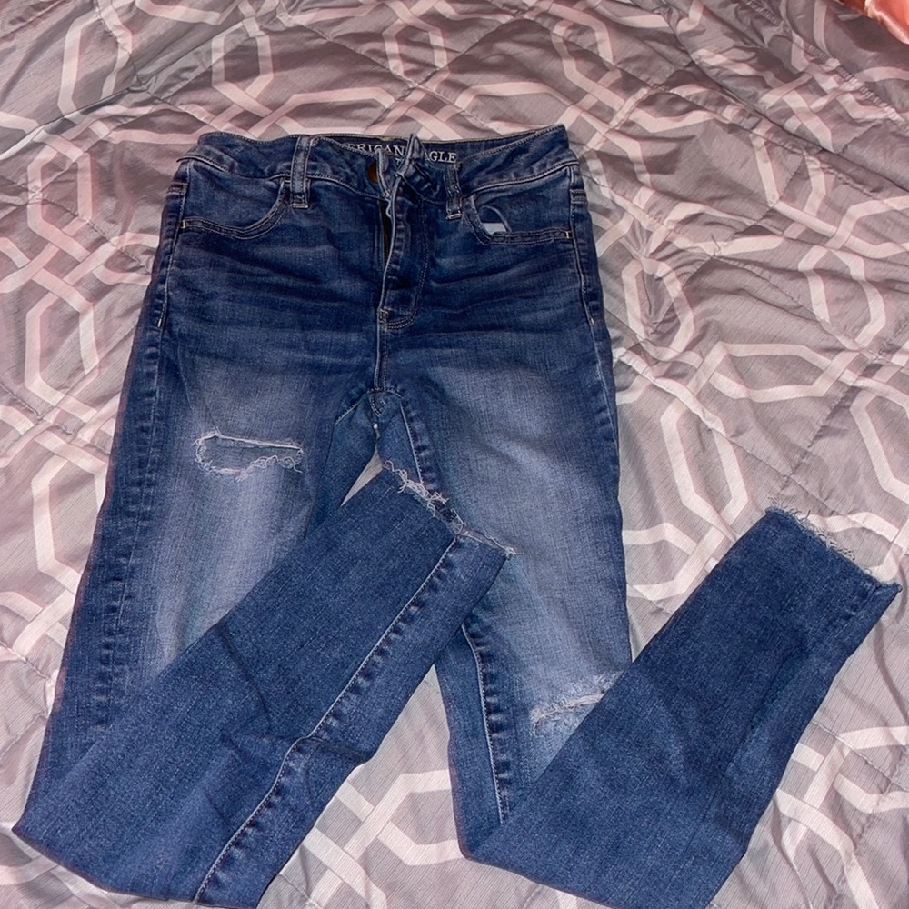 American eagle jeans size 0 “super stretch”
